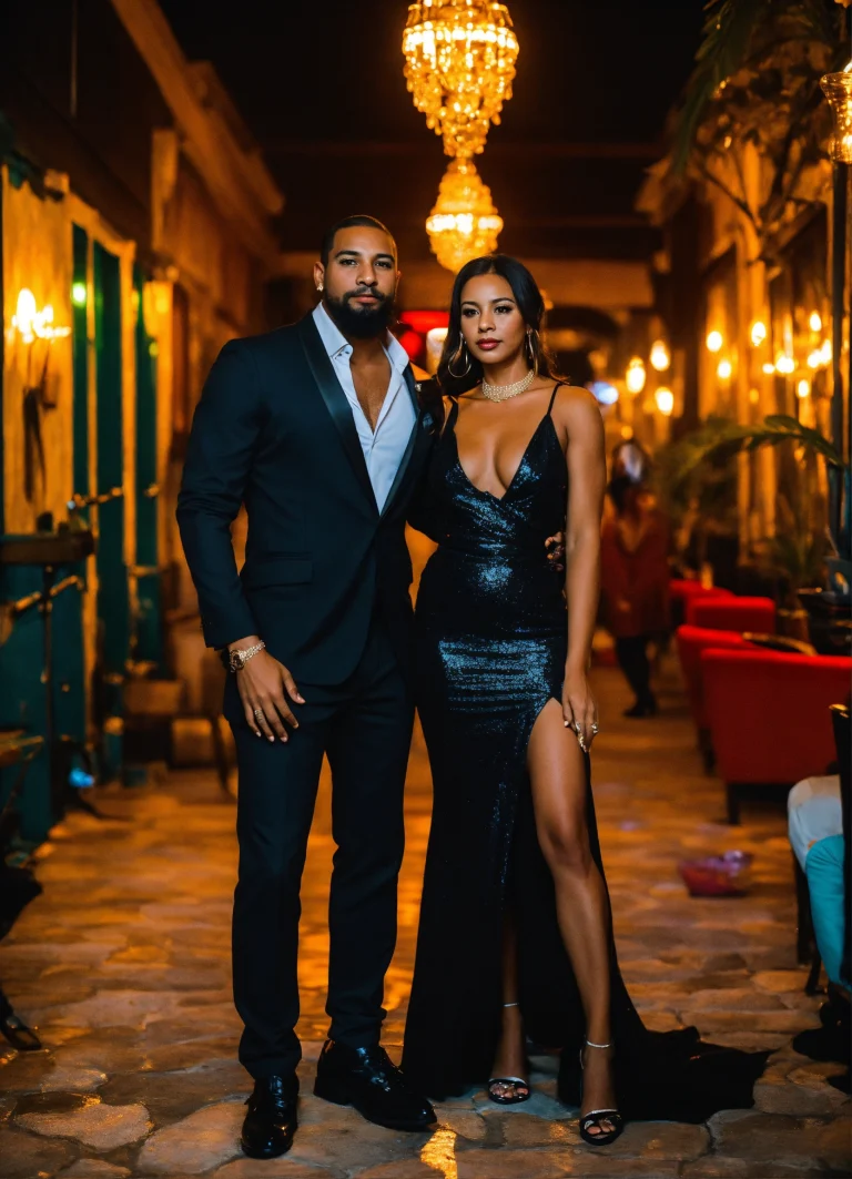 CUBAN COUPLE IN ALL BLACK CLOTHING CLASSY NIGHTCLU (1)